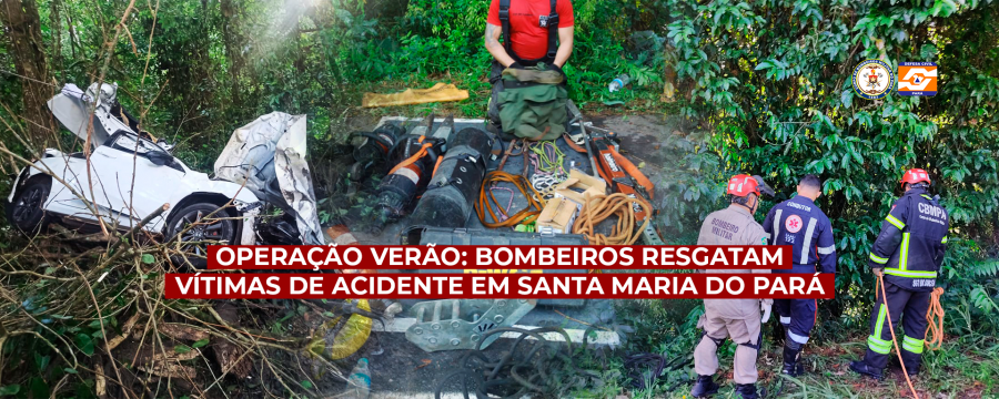 OPERAÇÃO VERÃO: BOMBEIROS RESGATAM VÍTIMAS DE ACIDENTE EM SANTA MARIA